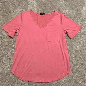 SHEIN pink v neck shirt size small